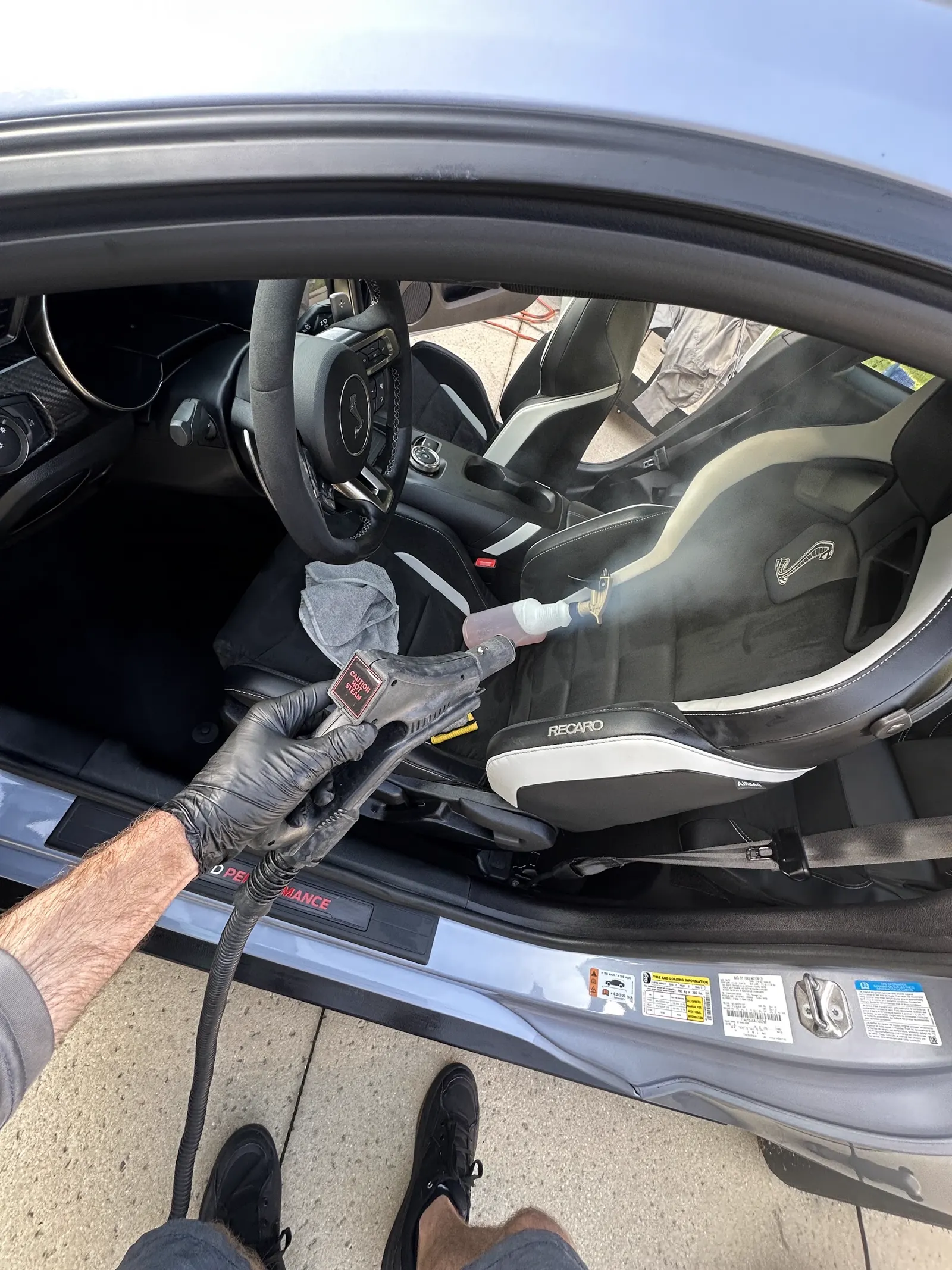 Gulf Coast Detailers detailing a vehicle interior at a customer location in Destin, FL
