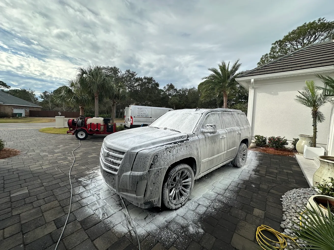 Clean car interior after a Gulf Coast Detailers mobile car wash in Fort Walton Beach